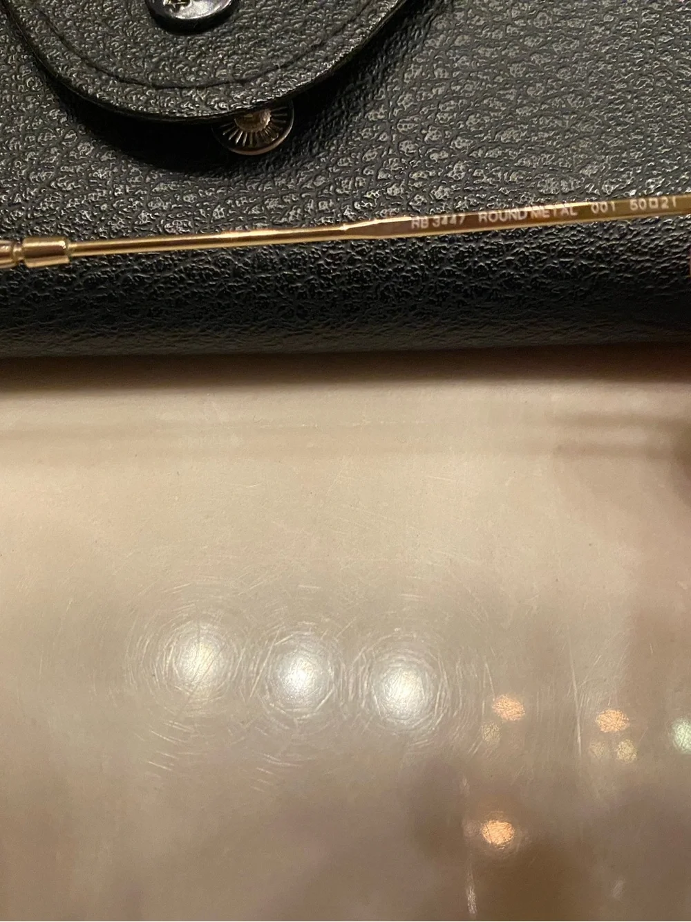 Ray-Ban Gold Frame Sunglasses with Green Lenses